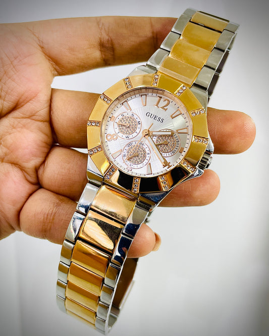 Reloj GUESS SUNRAY GW0616L2 Plateado con Dorado
