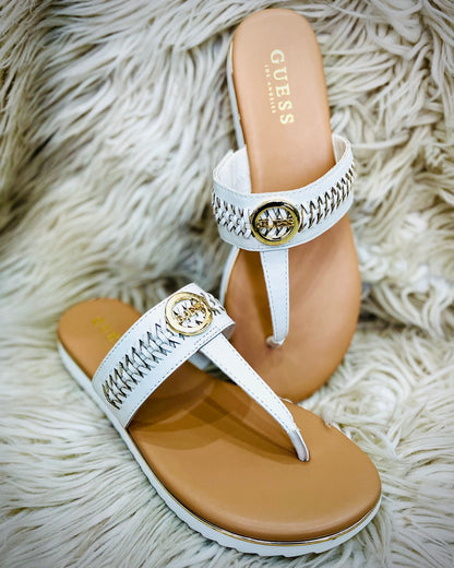 Sandalias GUESS NATURAL CREMA
